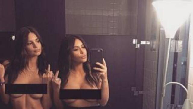 Kim Kardashian y Emily Ratajkowski