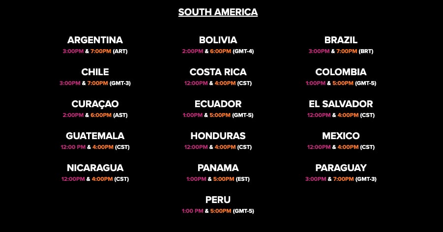 Horarios BTS ‘Permission To Dance’