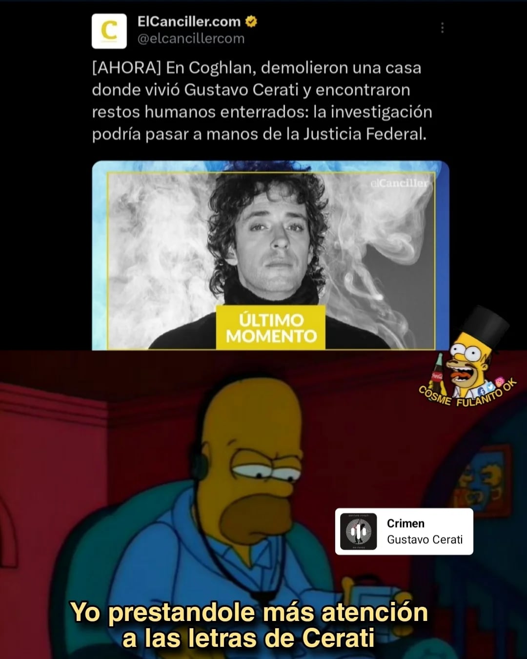 Memes de Gustavo Cerati se desatan tras encontrarse restos humanos en su casa