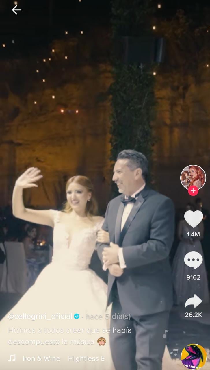 Papá de Celeste Pellegrini se aprende retos de TikTok
