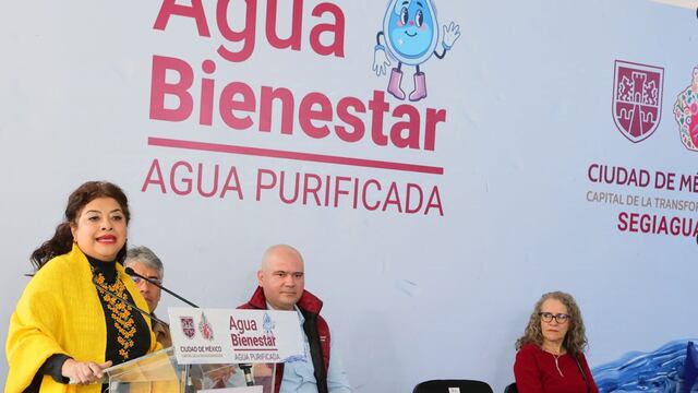 Clara Brugada y la operación de Agua del Bienestar. Foto: @ClaraBrugadaM
