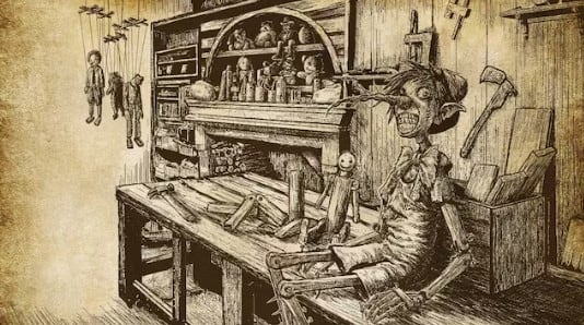 Cartel de Pinocchio Unstrung, película terror