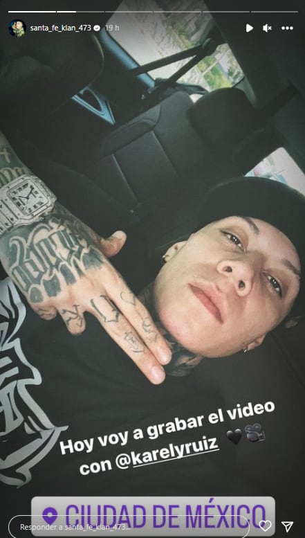 Santa Fe Klan comparte que grabará video con Karely Ruiz.