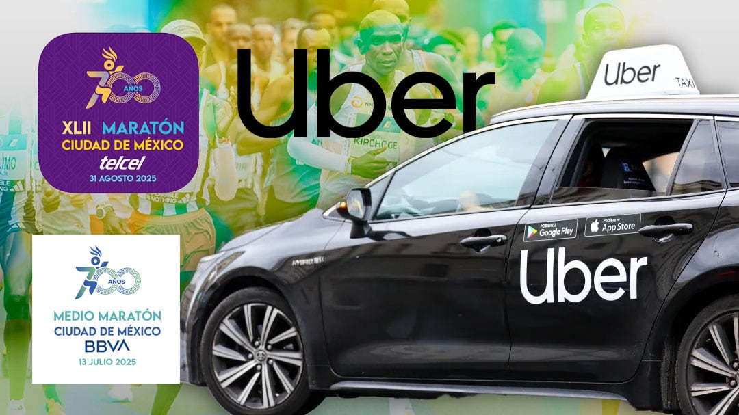 Uber será patrocinador del Medio Maratón BBVA 2025 y Maratón Telcel CDMX 2025; esto ofrecerá