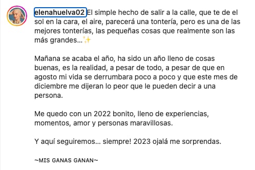 Último post de Elena Huelva
