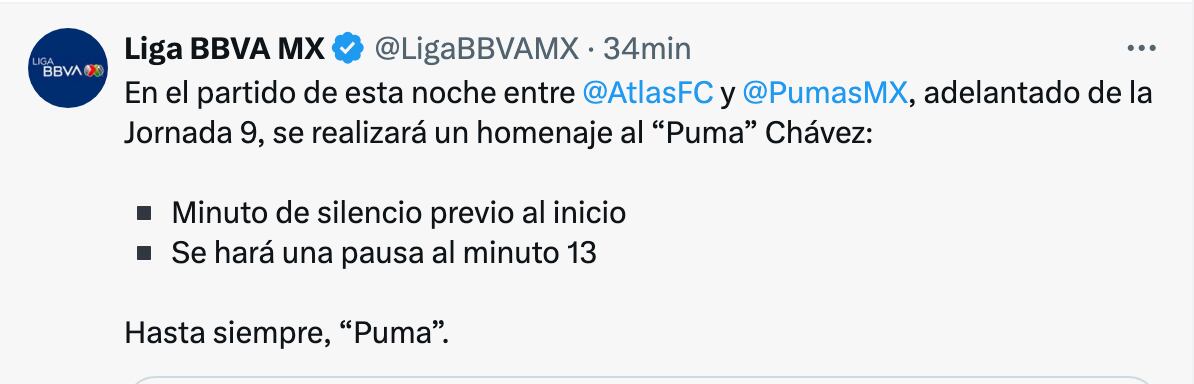 Liga MX sobre Diego Chávez