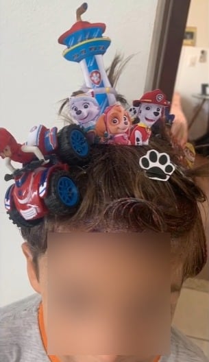 Peinado loco de Paw Patrol para el Día del Niño