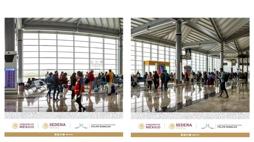 AMLO presume con fotos que el AIFA es el mejor aeropuerto de Latinoamérica en su mañanera