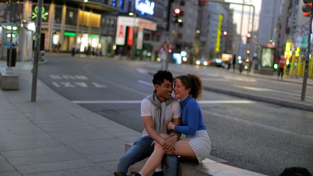 Pareja en Madrid, España