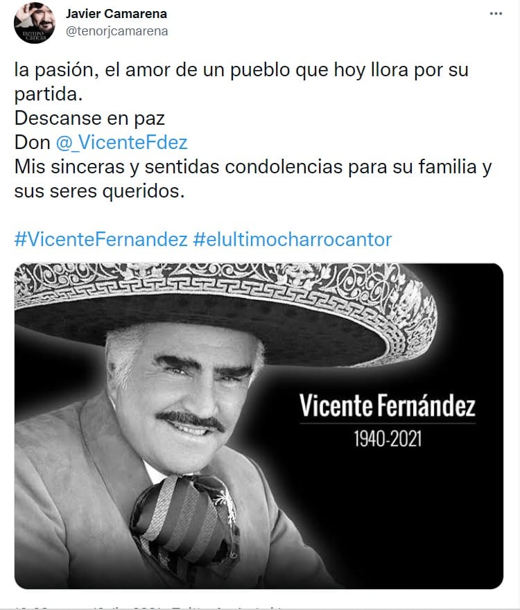 Tuit de Javier Camarena