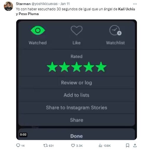 Memes de Peso Pluma y Kali Uchis por ‘Igual que un ángel’