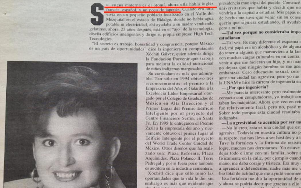 Xóchitl Gálvez, políglota