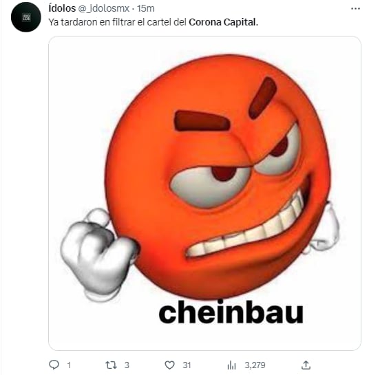 Memes por el cartel del Corona Capital 2023