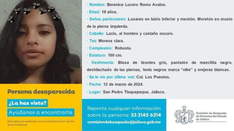 Ficha de búsqueda de Berenice Lucero Romo Ávalos