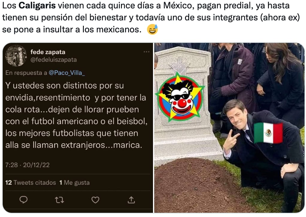 Memes de Los Caligaris inundan Twitter
