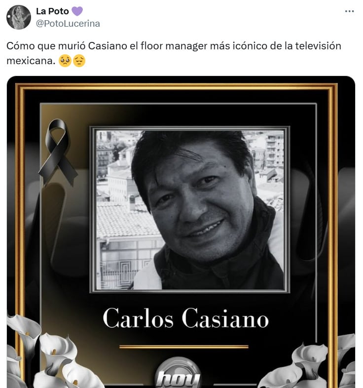 Usuarios de redes sociales despiden a Carlos Casiano
