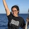 Arlín Medrano, desde flotilla a Gaza, pide a Sheinbaum actuar frente al genocidio