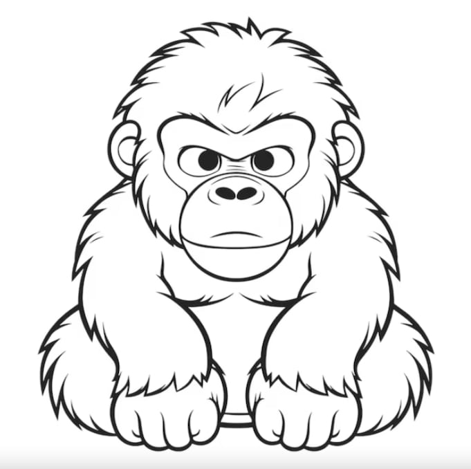 ¡Feliz Día del Gorila! 5 dibujos para colorear e imprimir