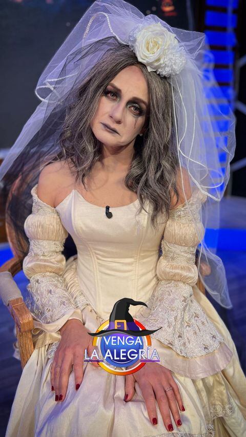 Flor Rubio, conductora de Venga La Alegría disfrazado como ‘La Llorona'.
