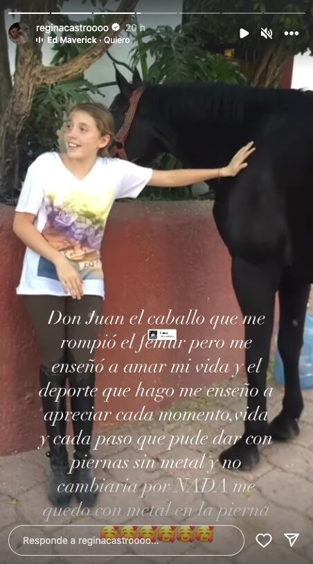 Regina Castro habla de por qué no se arrepiente de los accidentes que ha tenido