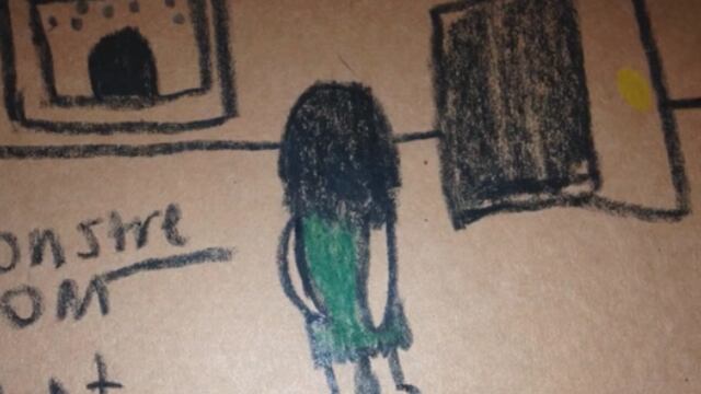 Dibujo perturbador de un niño