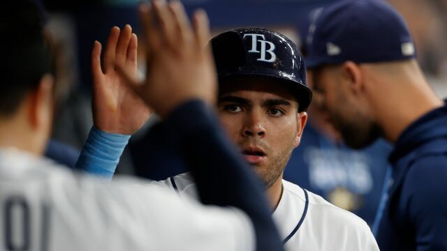 Jonathan Aranda, pelotero de los Tampa Bay Rays nacido en México.