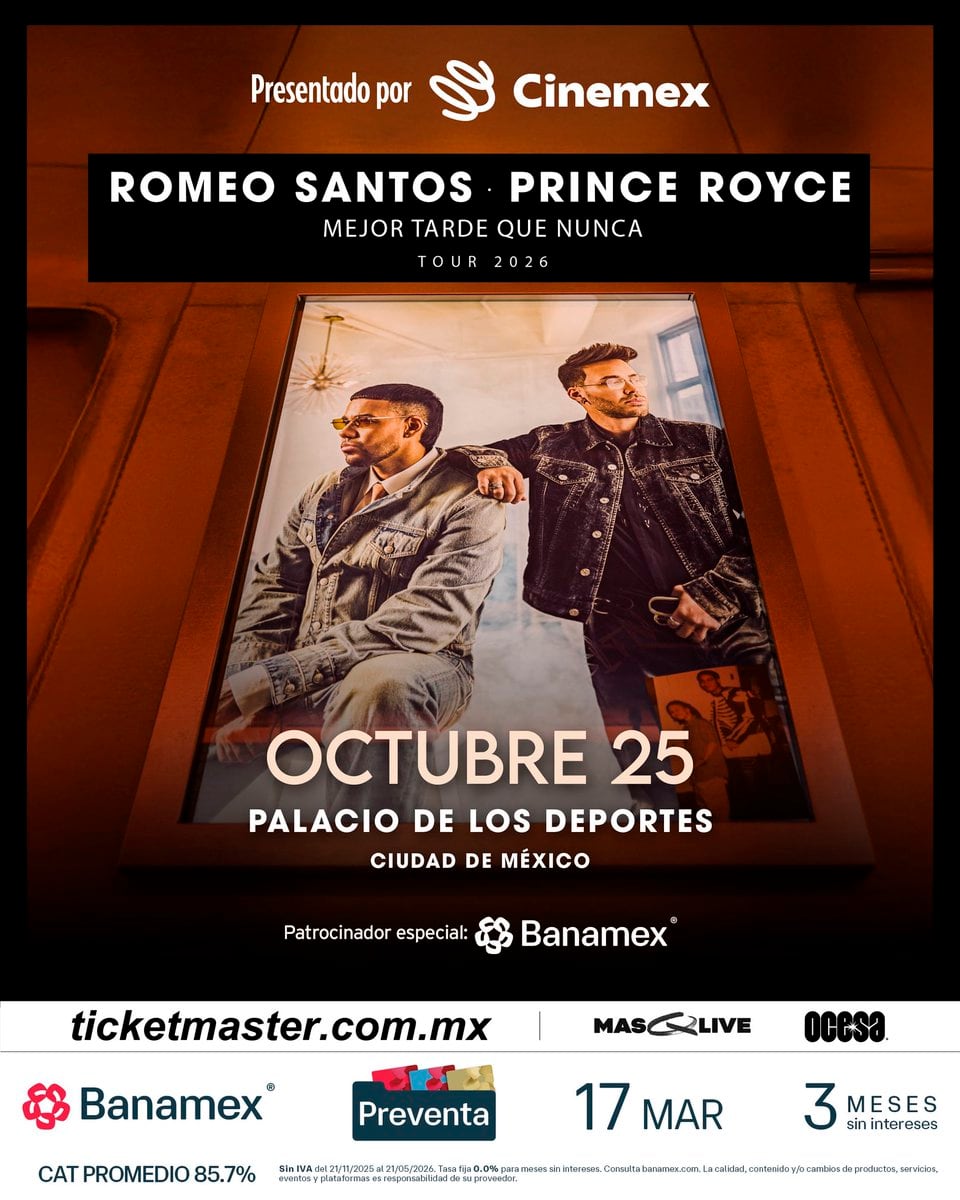 Romeo Santos y Prince Royce en Palacio de los Deportes