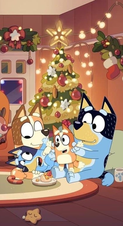 Fondos de Bluey navideña