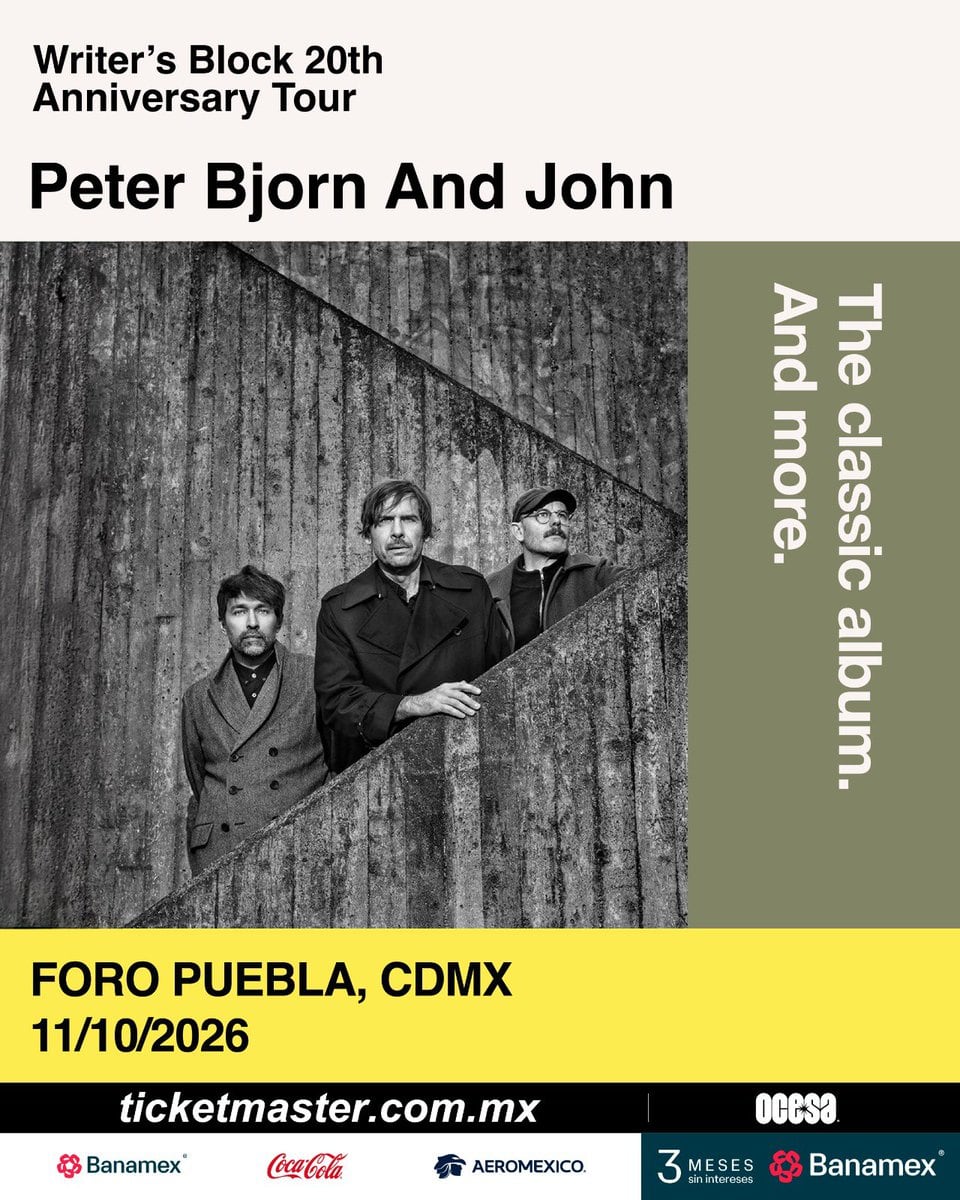 Peter Bjorn and John en Foro Puebla: fecha y boletos por los 20 años de Writer's Block