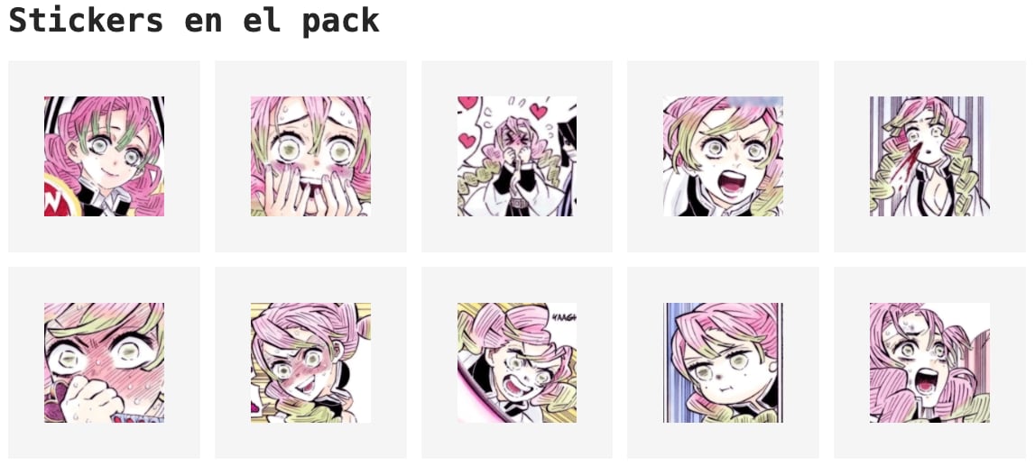 Stickers de Mitsuri Kanroji