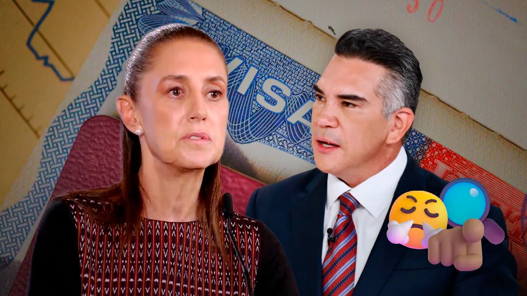 Sheinbaum acusa a Alejandro Moreno de ser investigado y conservar su visa