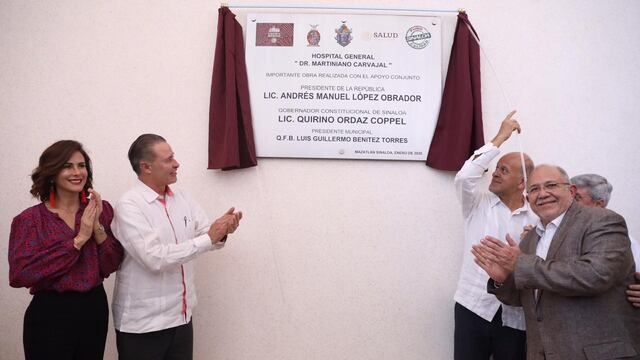 Quirino Ordaz Coppel y Juan Antonio Ferrer Aguilar inauguraron el Hospital General de Mazatlán.