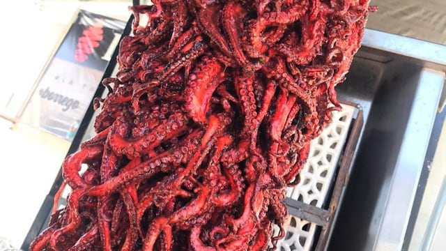 Trompo de pulpo al pastor