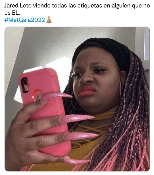 Meme de Jared Leto en MET Gala 2022