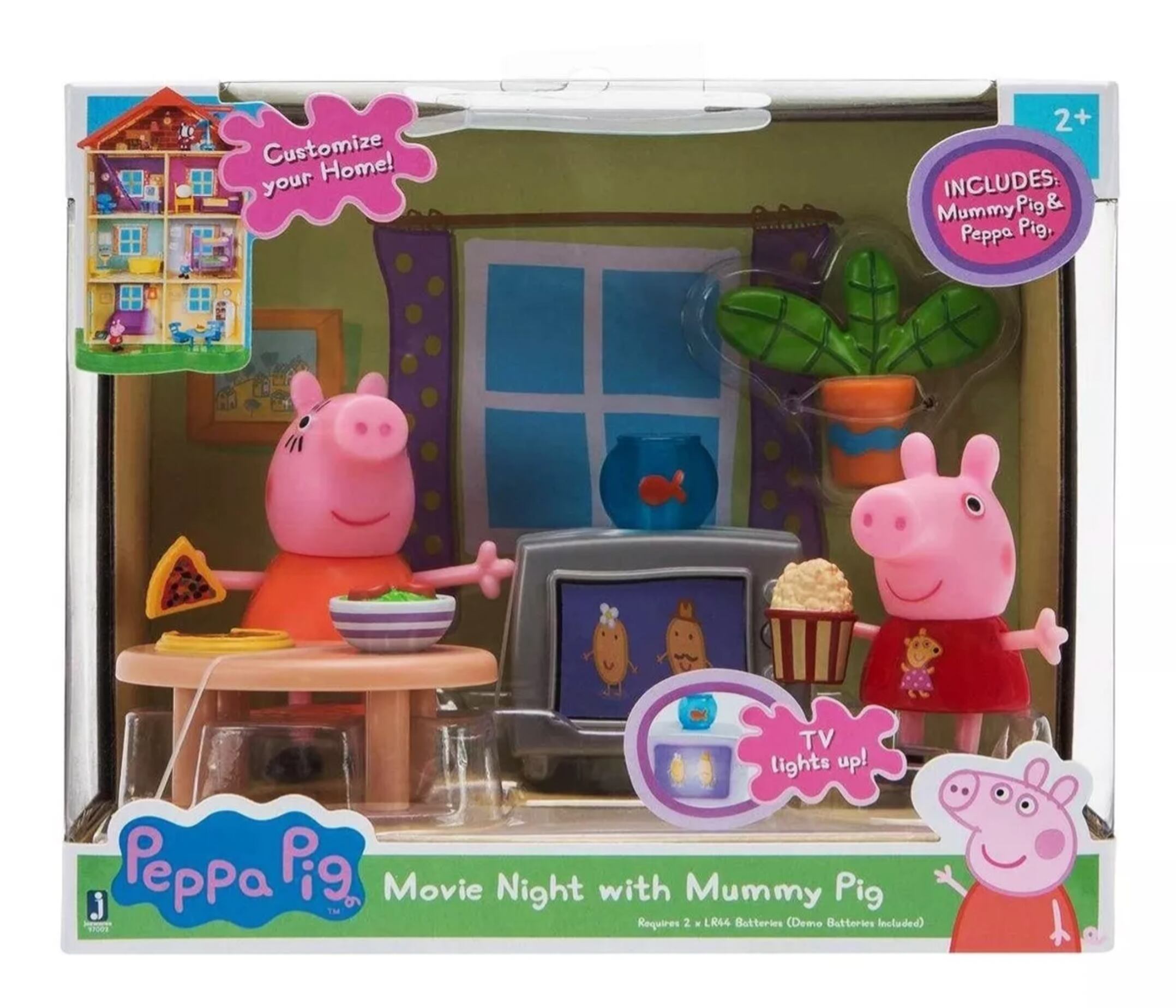 Set Peppa Pig y Mamá Cerdita ‘Noche de películas’