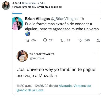 Memes de Brian Villegas y Yeri Mua