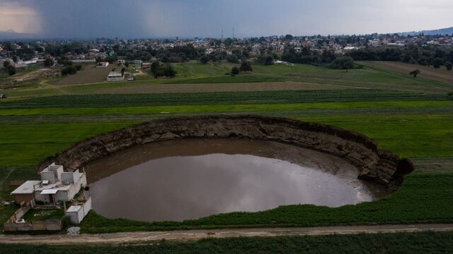 Socavón en Puebla