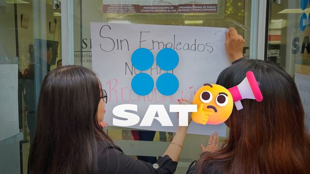 Protesta en el SAT CDMX: empleados denuncian incumplimiento de derechos laborales