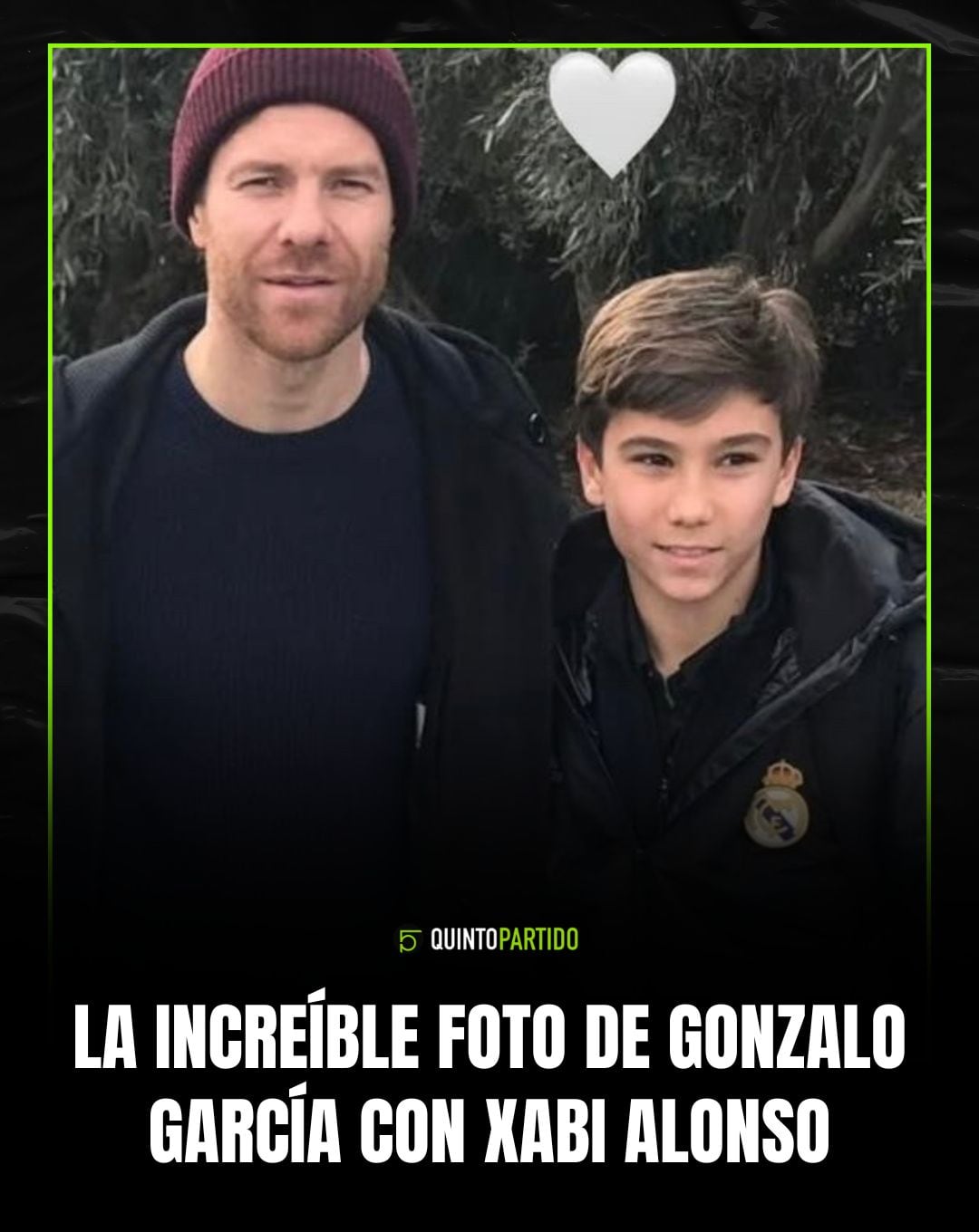 La increíble foto de Gonzalo García con Xabi Alonso que demuestra que está hecho para el Real Madrid.