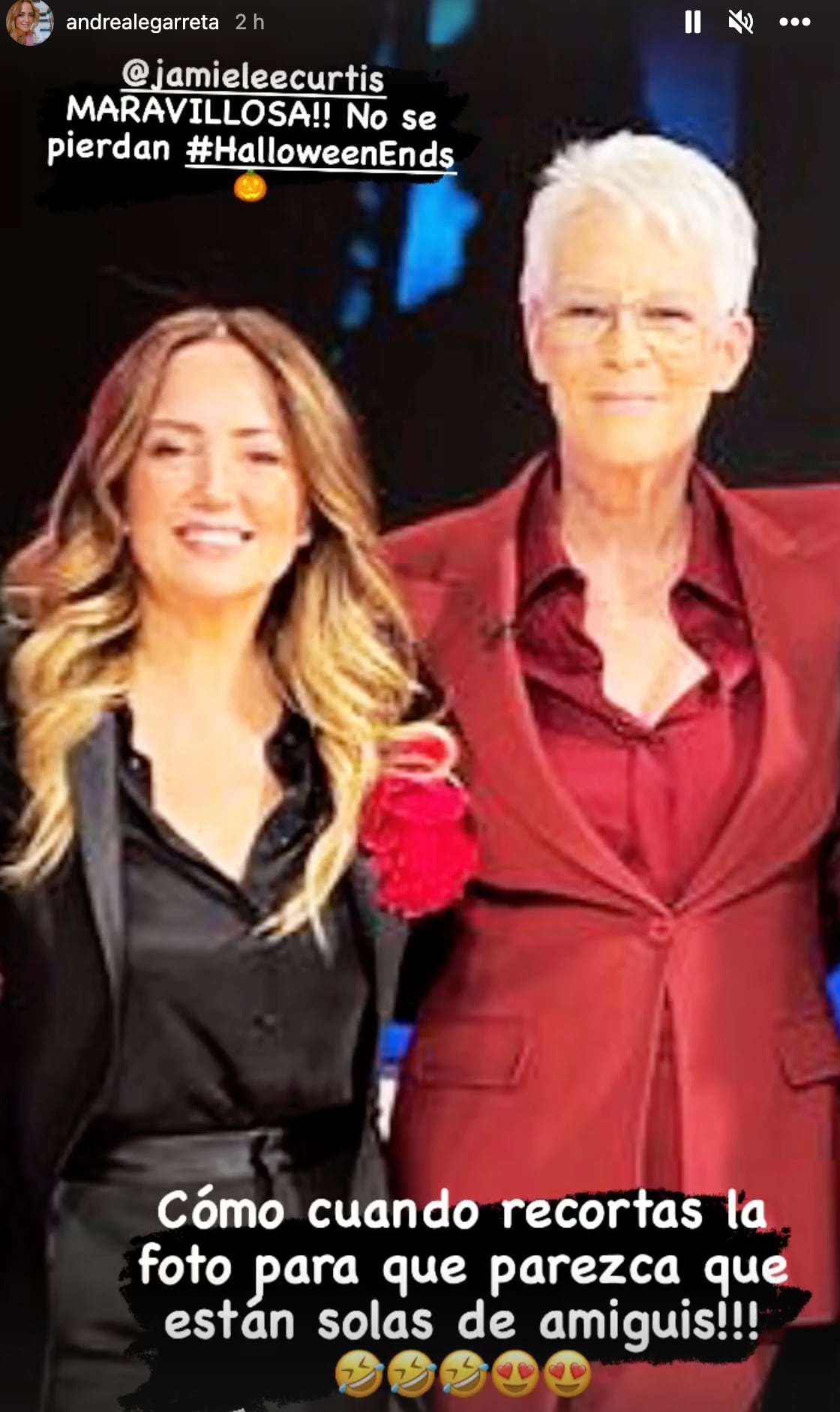 Andrea Legarreta y Jamie Lee Curtis