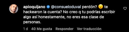 Apio Quijano defiende a su hermana de Consuelo Duval