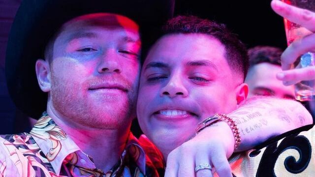 Eduin Caz en la fiesta de la hija del Canelo Álvarez.