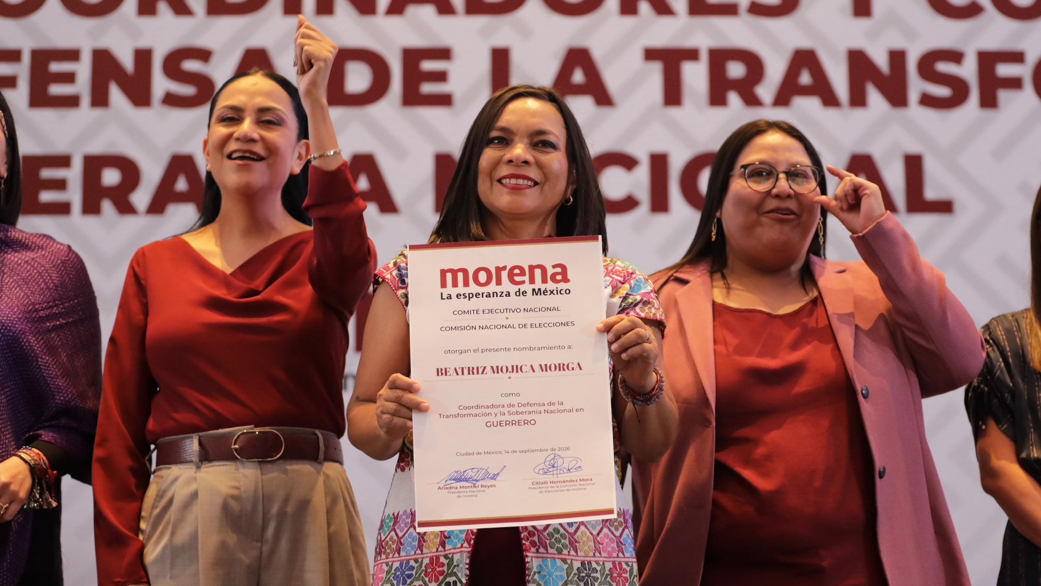 Beatriz Mojica apuesta por la unidad de Morena tras críticas de Abelina López