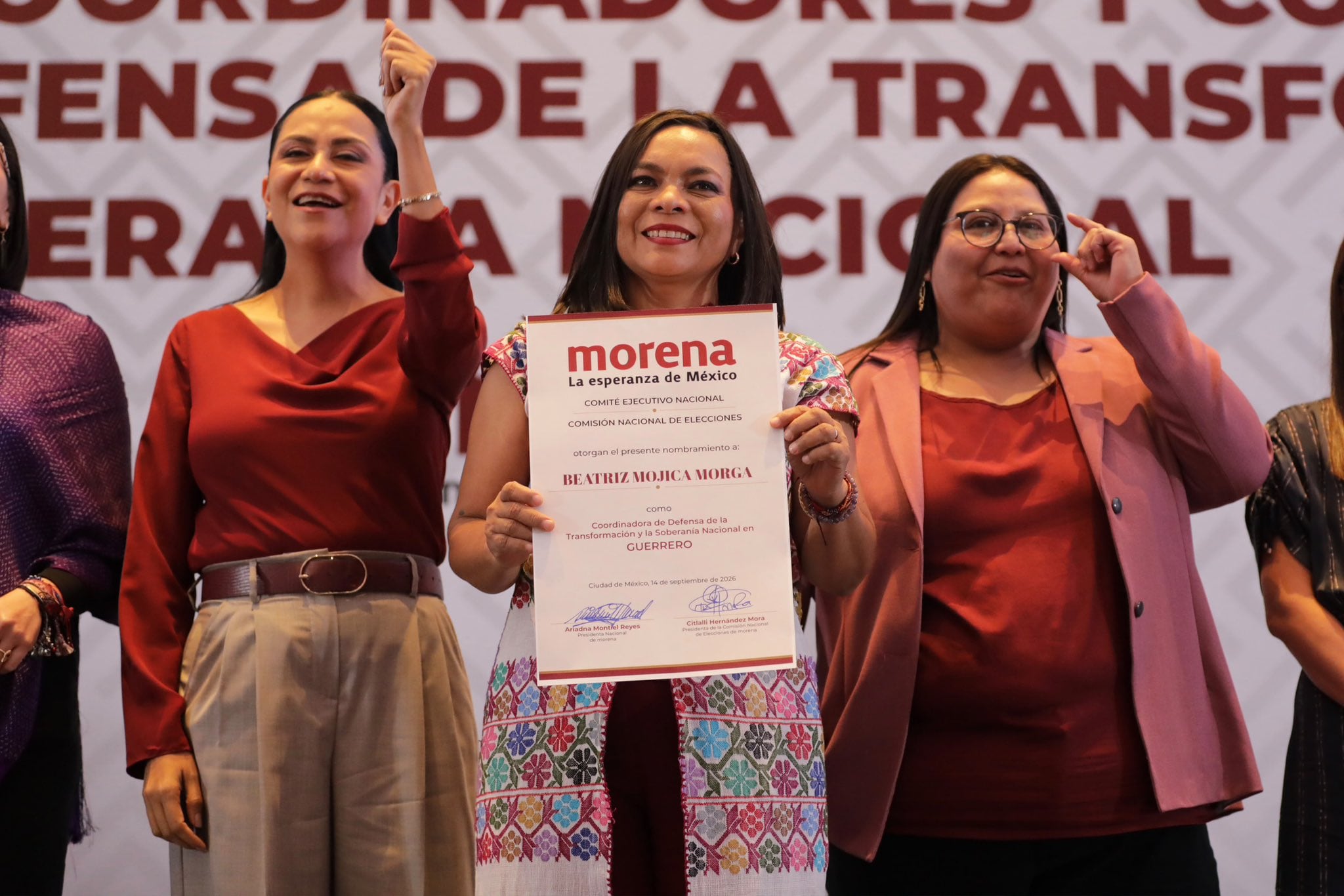 Beatriz Mojica apuesta por la unidad de Morena tras críticas de Abelina López