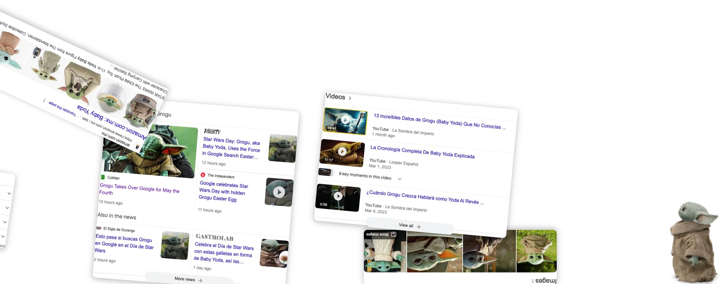 Grogu en Google por el Día de Star Wars
