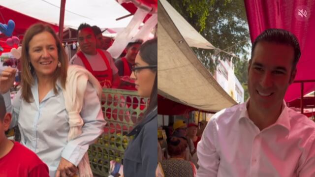 Miguel Torruco y Margarita Zavala en tianguis de la Miguel Hidalgo