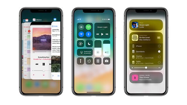 El sistema iOS 11 en un iPhone X.