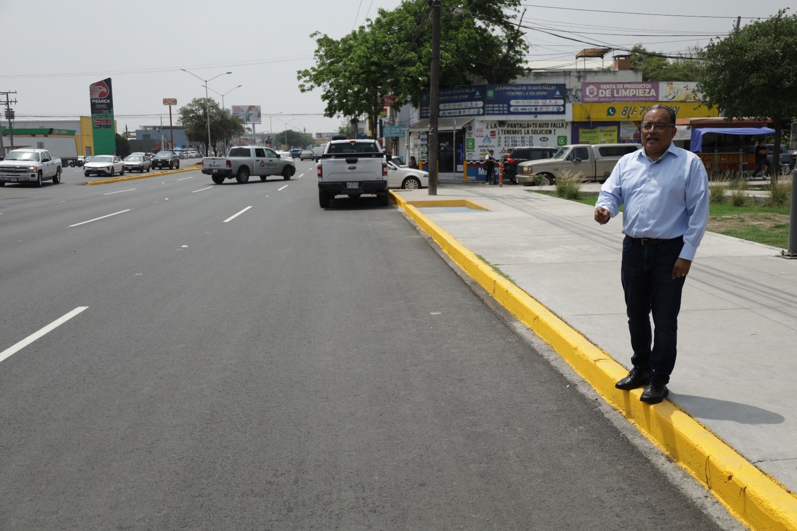 Avenida Raúl Salinas en Escobedo avanza con rehabilitación integral