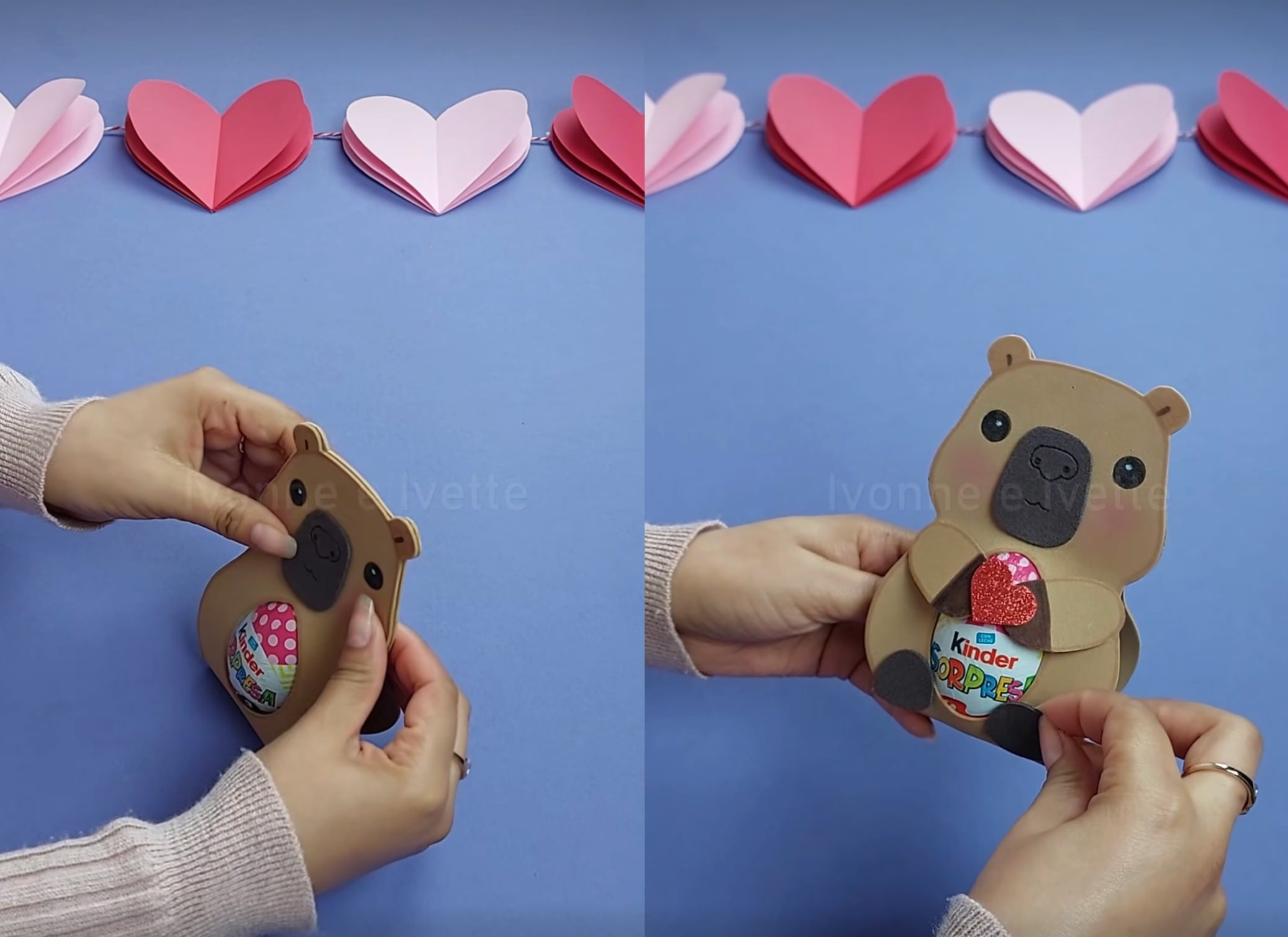 Huevo Kínder de capibara para San Valentín