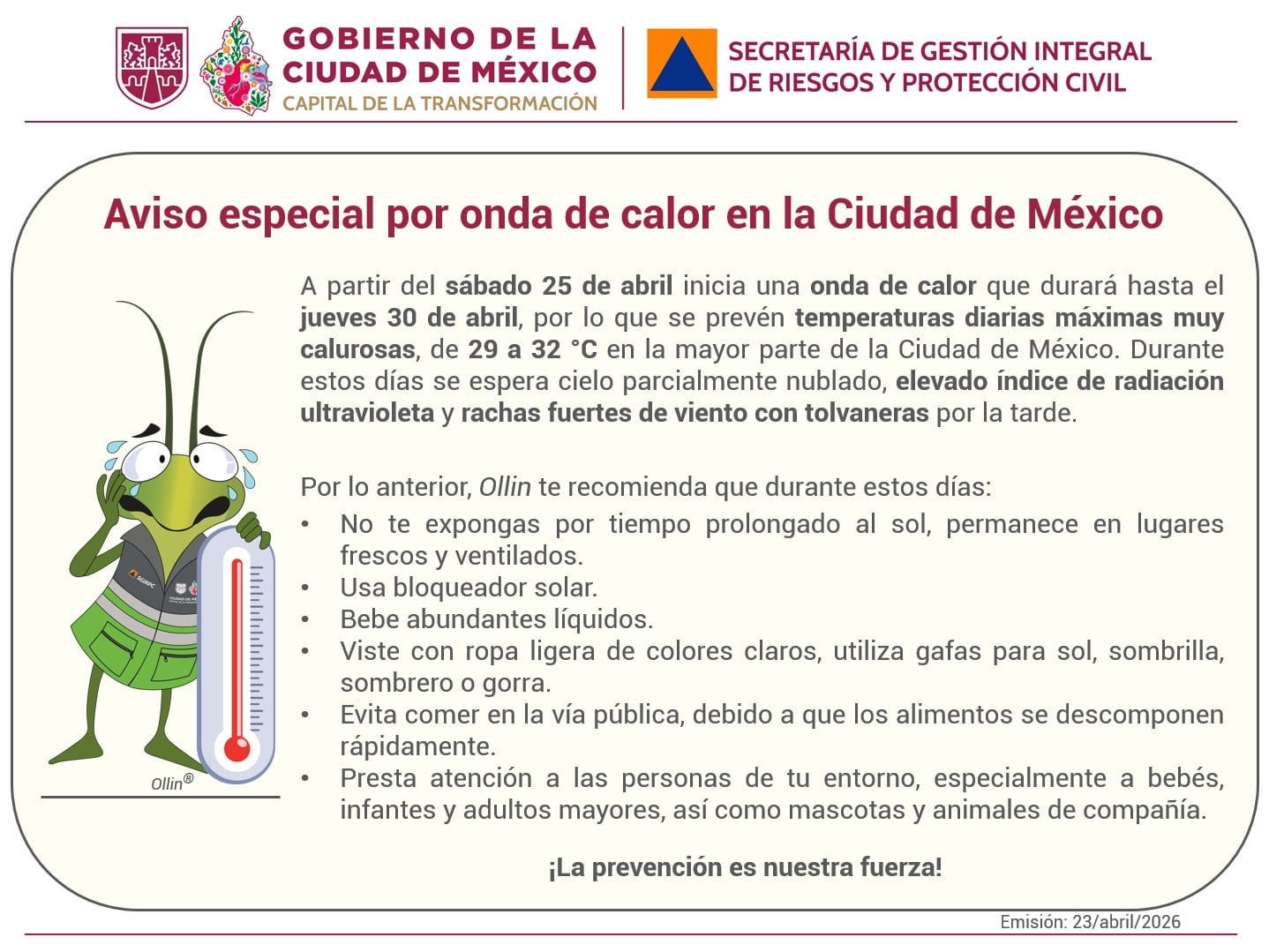 Onda de calor en CDMX, ¿cuándo termina?